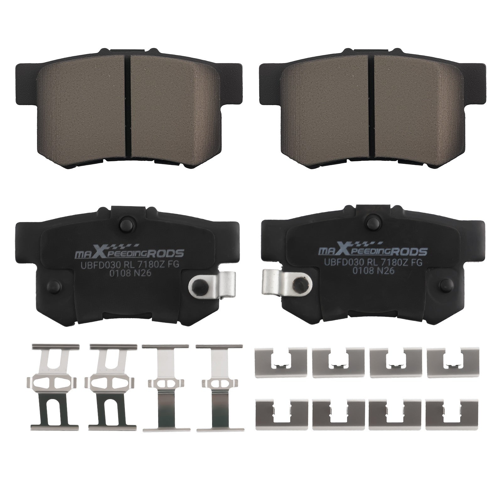 Rear L&R Ceramic Brake Pads Kit for Honda Accord 1991-2007 Civic