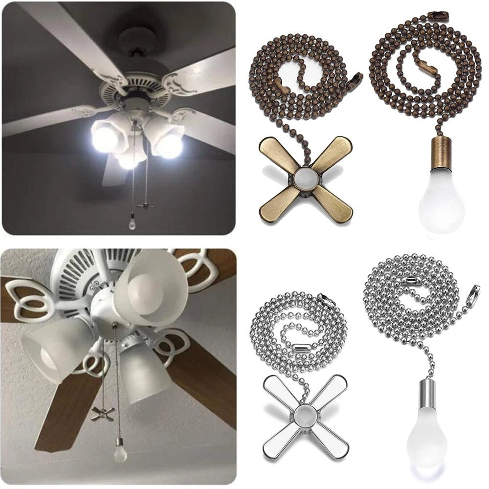 Ceiling Fan For Pull Chain Extender 12 Beaded Chains With Light Bulb