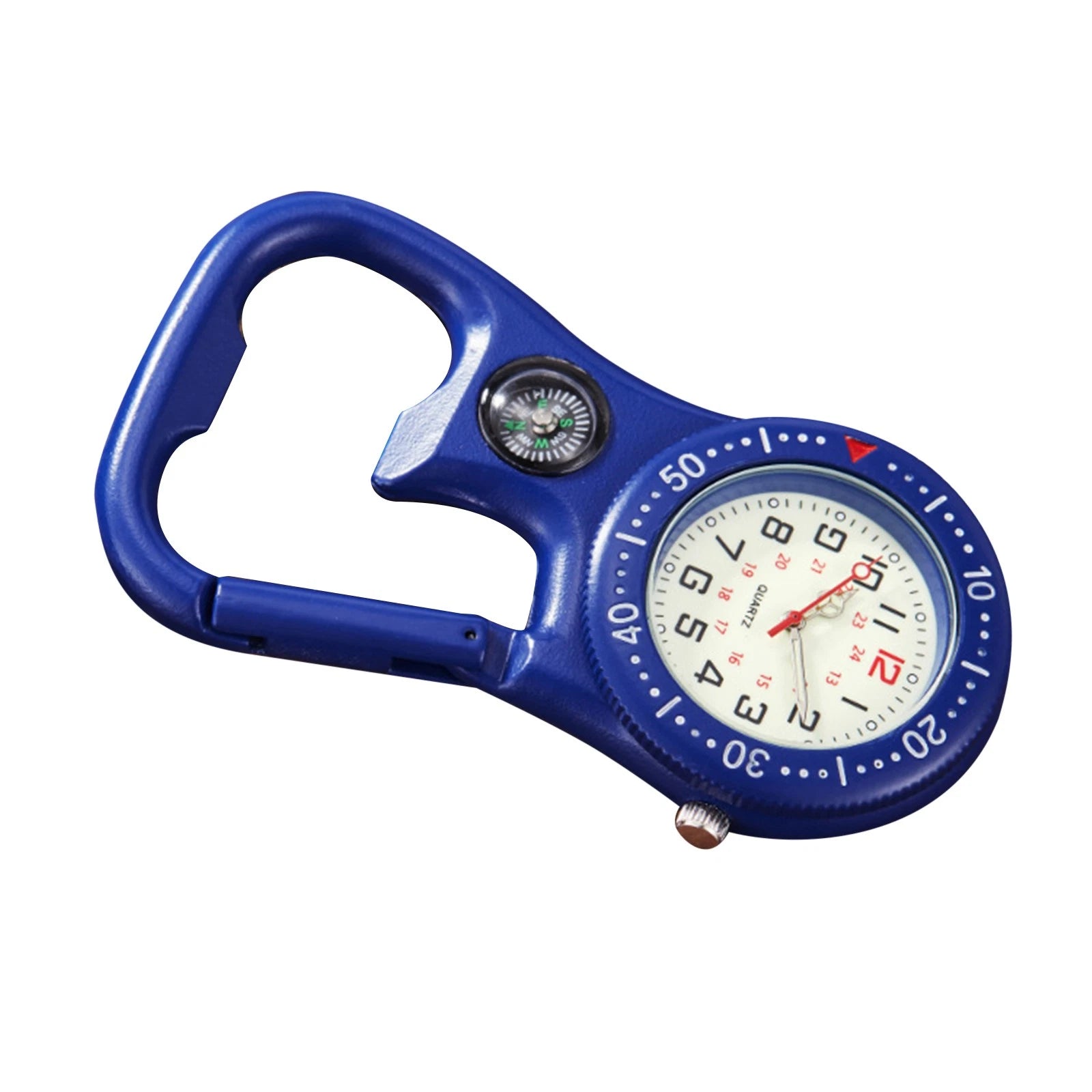 Practical Compass Corkscrew Carabiner Clip Watch Luminous Pocket