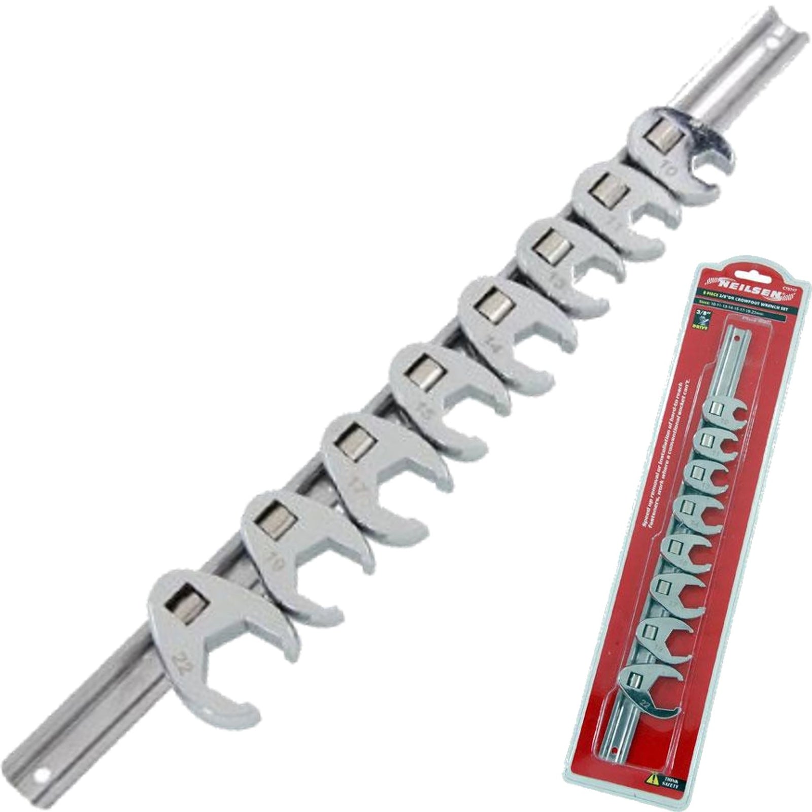 Neilsen 8pc Crows Foot Wrench Spanner Set