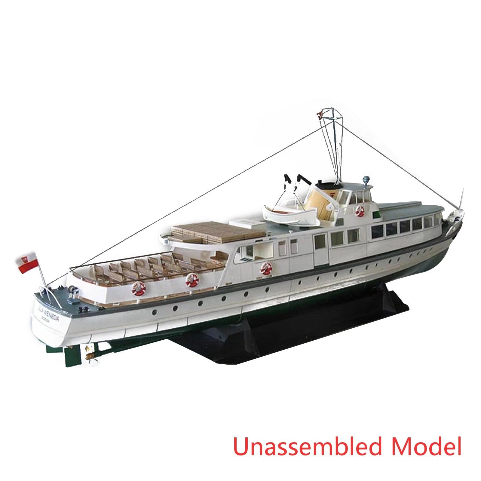 3d Diy Paper Model 1/100 Scale Polish Baltic Fleet Coastal Ferry