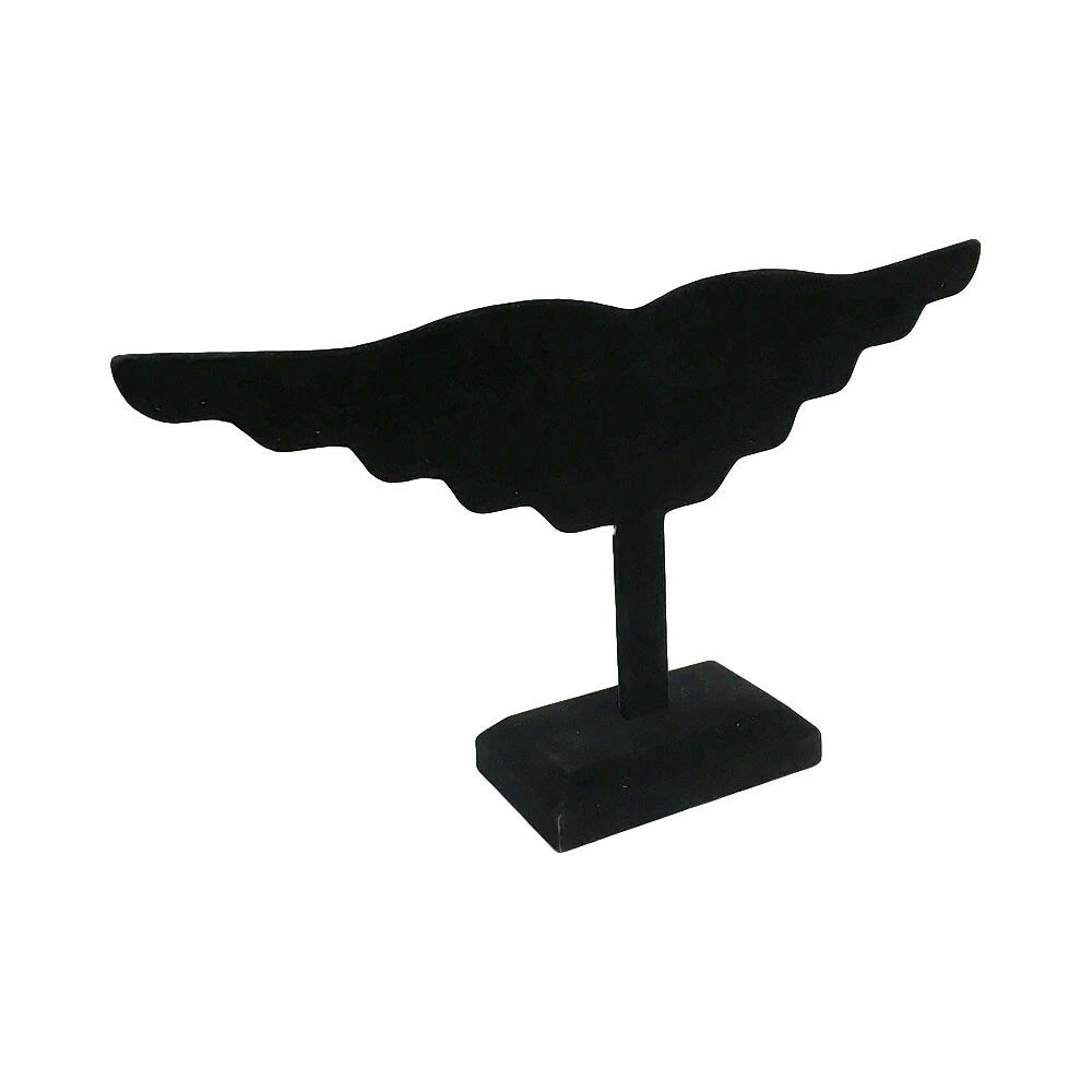 10 Pairs Black Velvet Earring Jewelry Holder Wing Style Earring