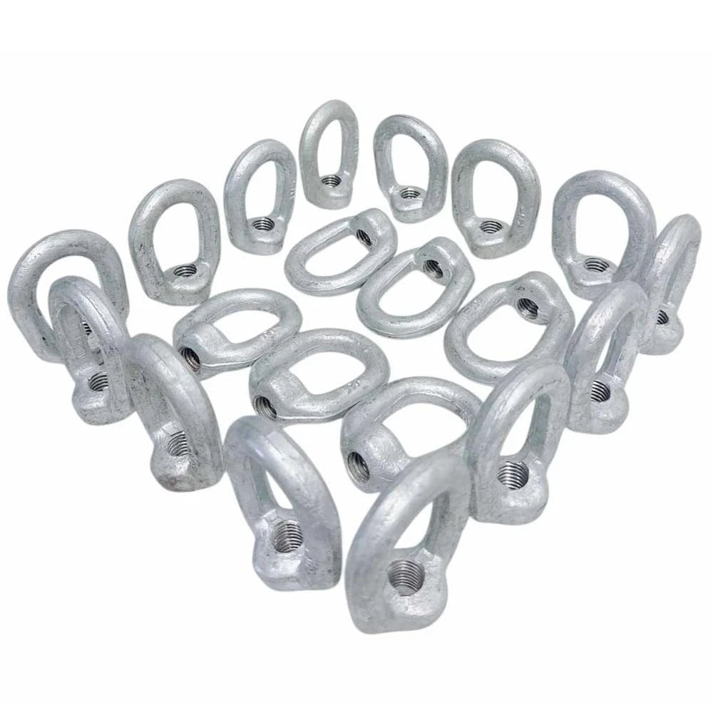 1/2" Hot-dipped Galvanized Eye Nut 5/8"-11 Tap,3600 Lb Wll Lifting