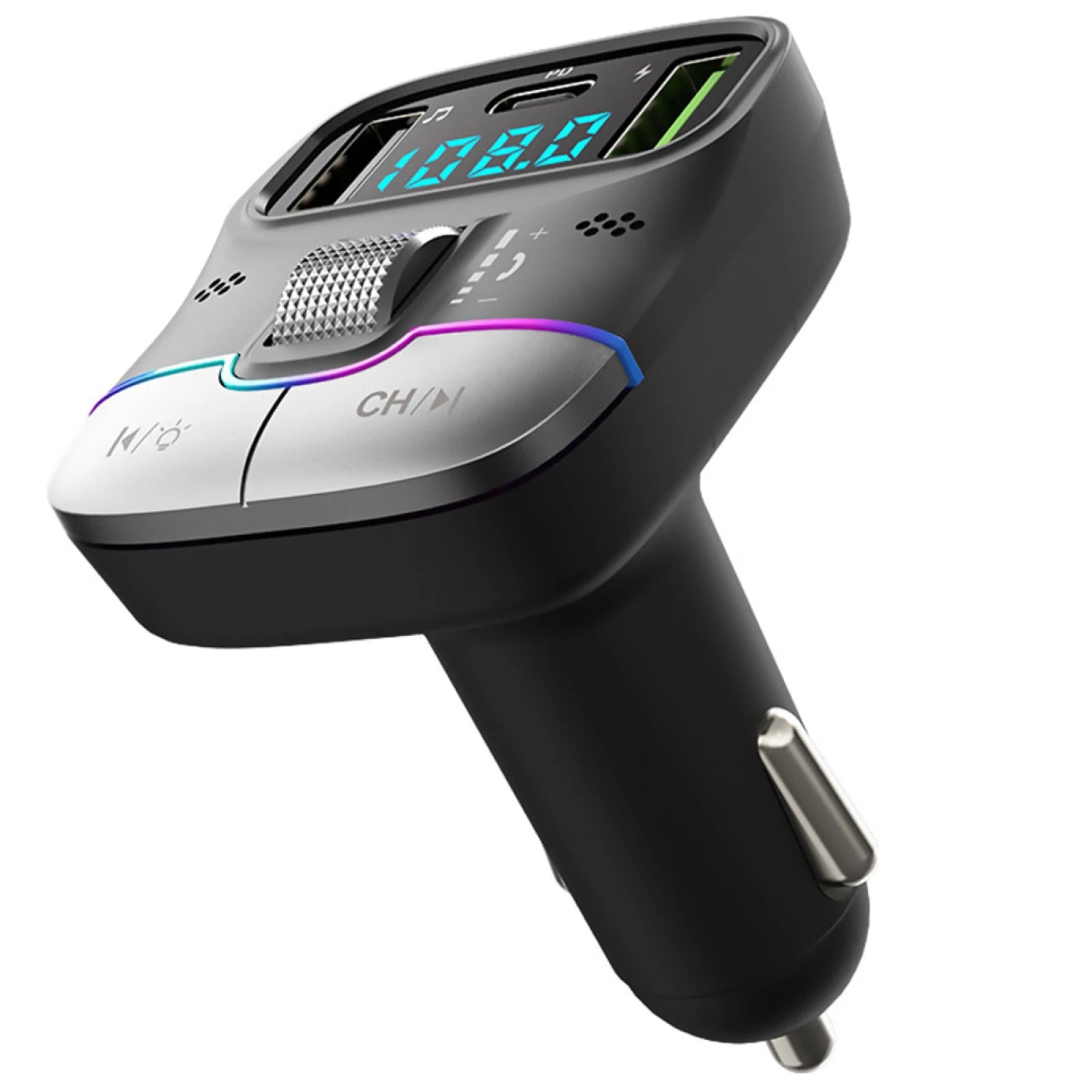 Usb Pd Car Charger Bluetooth 5.3 Aux Adapter Hifi Audio Player Fm