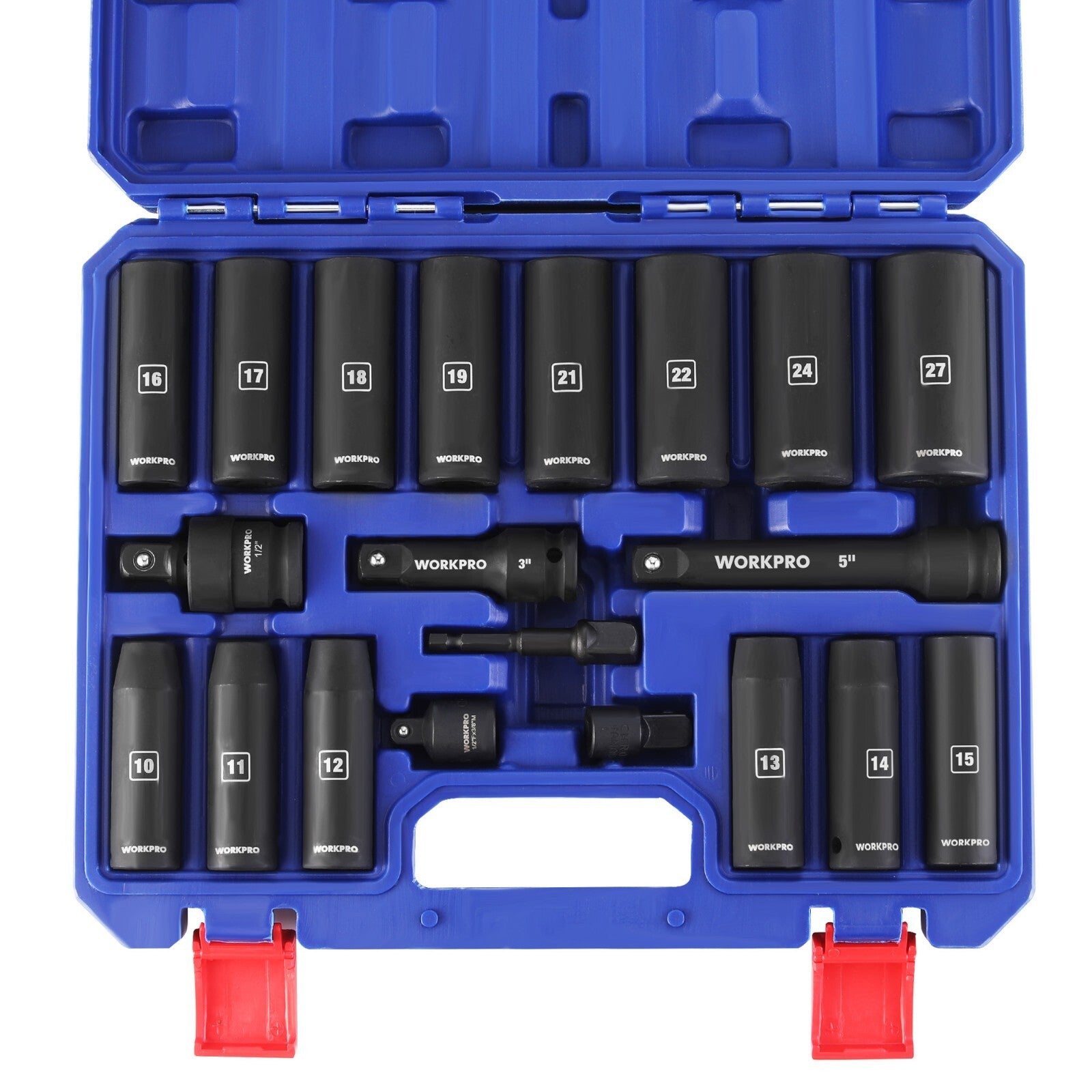 WORKPRO 20-Piece 1/2" Drive Deep Impact Socket Set by WORKPRO