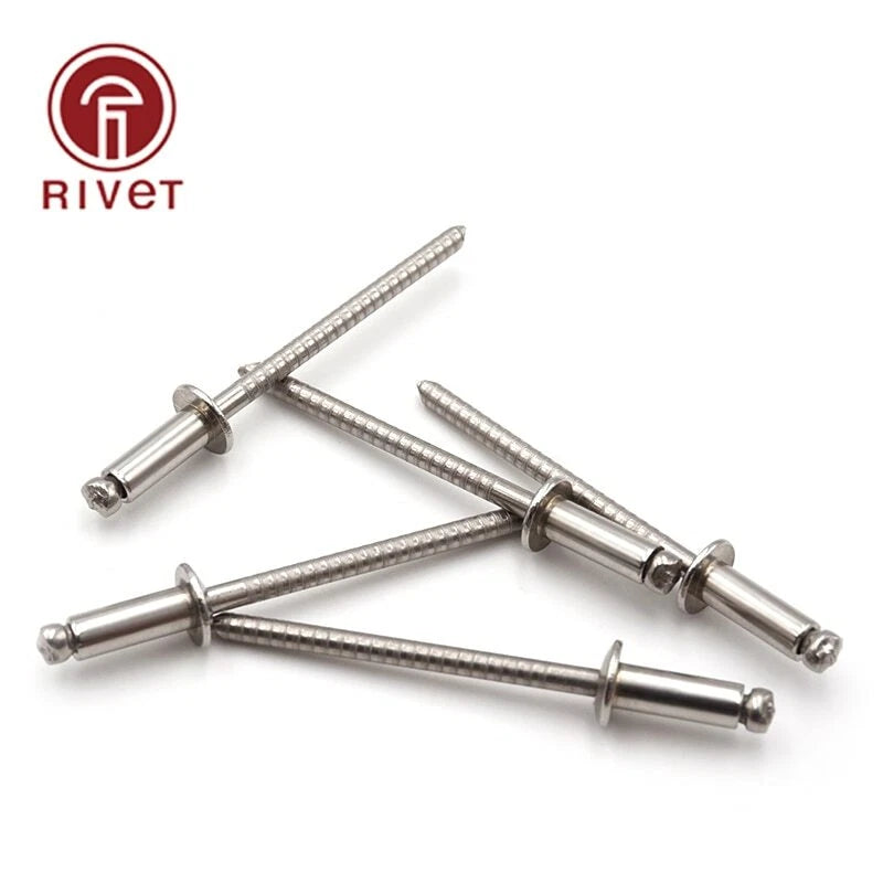 Stainless Steel Round Head Open End Rivet Grip Blind Rivets Nail Pop