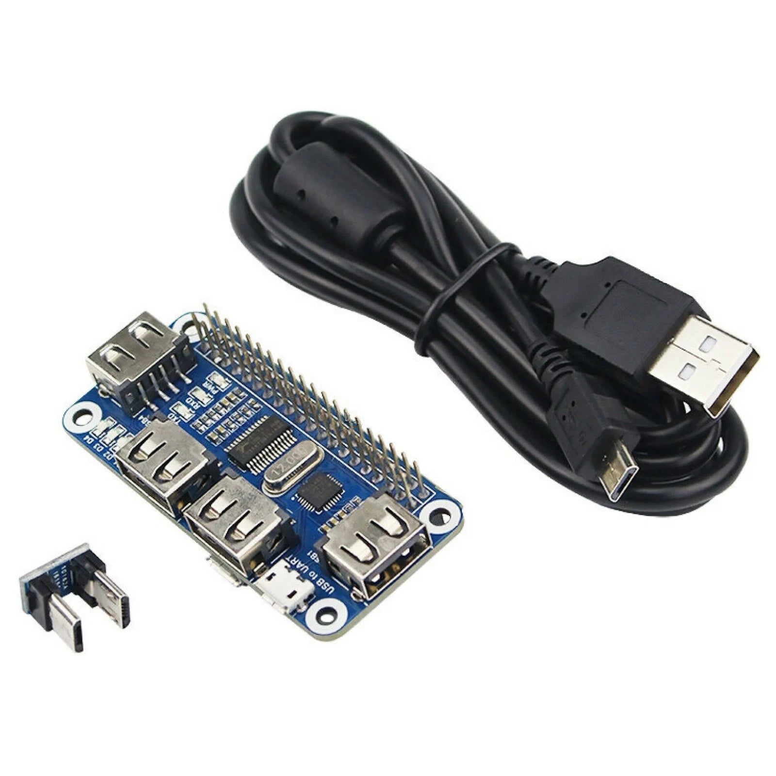 4 Ports Usb Hub Extension Board Usb To Uart Debugging For Raspberry