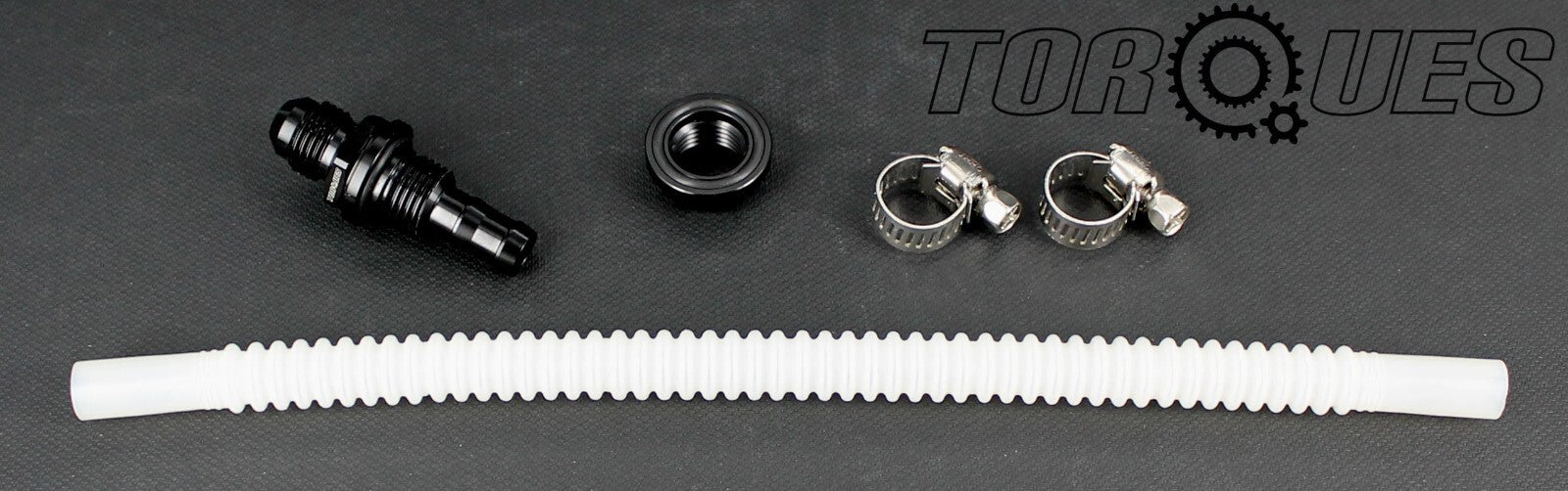AN-6 Straight Bulkhead To 9mm I.D Convoluted In-Tank Fuel Hose Kit