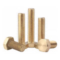 Fully Threaded Hexagon Head Screws - Brass