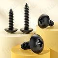 Black Self Drilling Wafer Head Screws A2 Steel