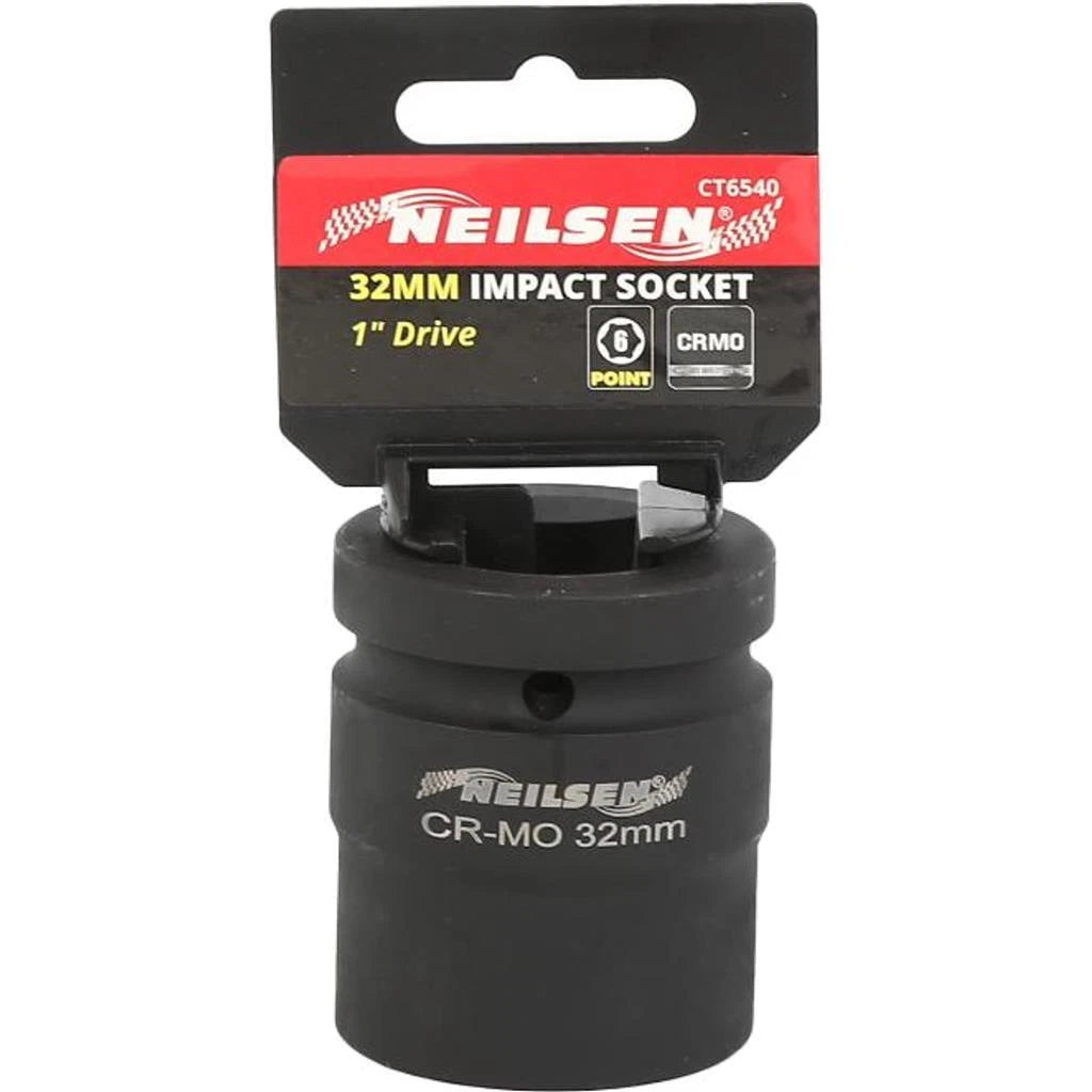 Neilsen 1" Drive Standard Shallow Square Metric Single Impact Socket