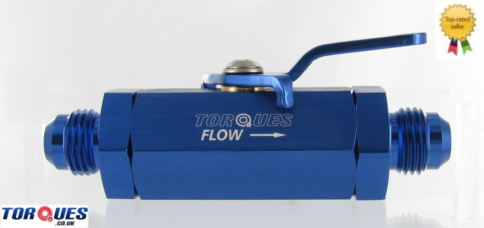 AN -6 (AN6 JIC -06 AN 06) Blue Anodised Billet Aluminium Inline Shut