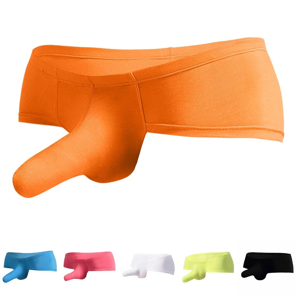 Men Boxers Briefs Breathable Low Waist Underpants Modal And Spandex