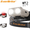 Everbrite Rechargeable Headlamps 2-in-1 Led Adjustable Head Lamp
