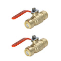 2 Pack XFITTING 3/4" Push Fit Ball Valve, 3/4" Push to
