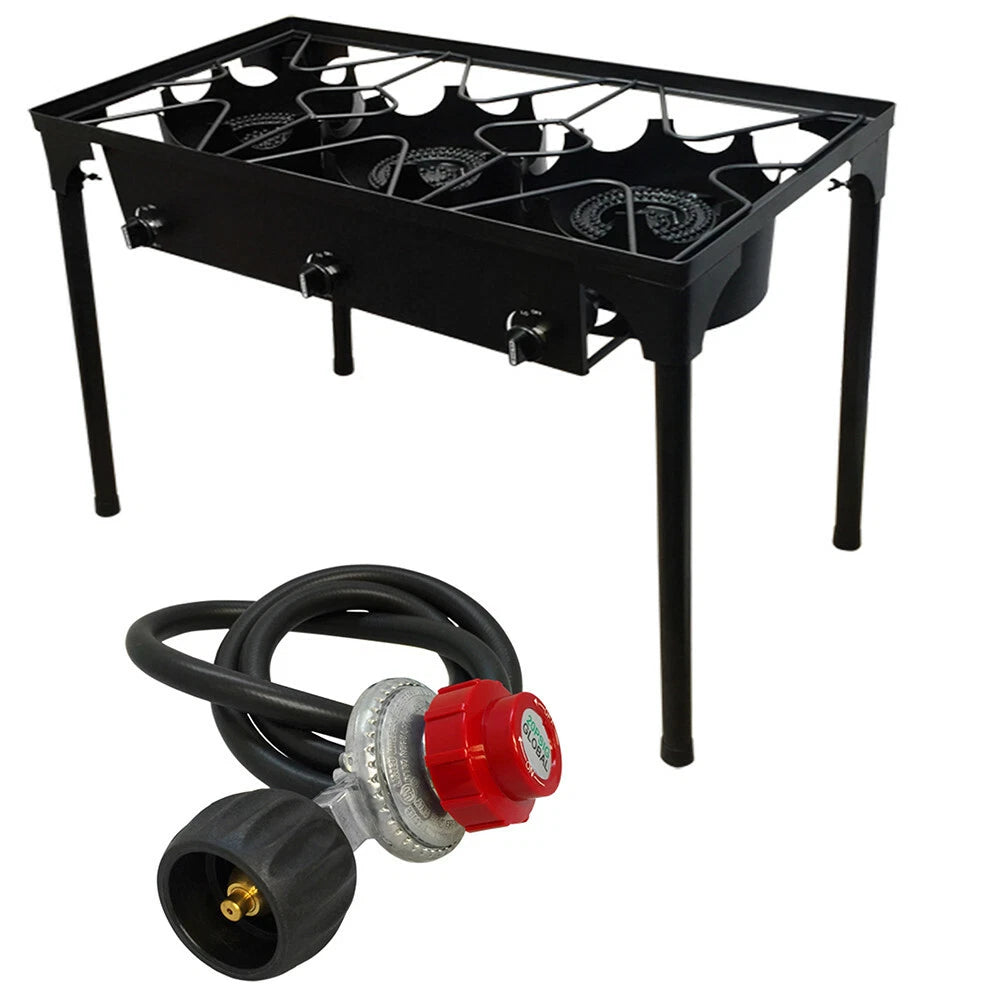 Camping Cookware High Pressure Triple Burner W/ Stand Stove Propane