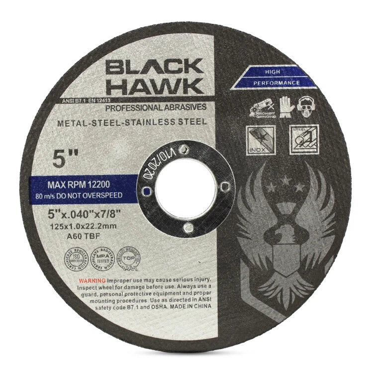 50 Pack 5"x.040"x7/8" Cut-off Wheel - Metal &amp; Stainless Steel Cutting Discs