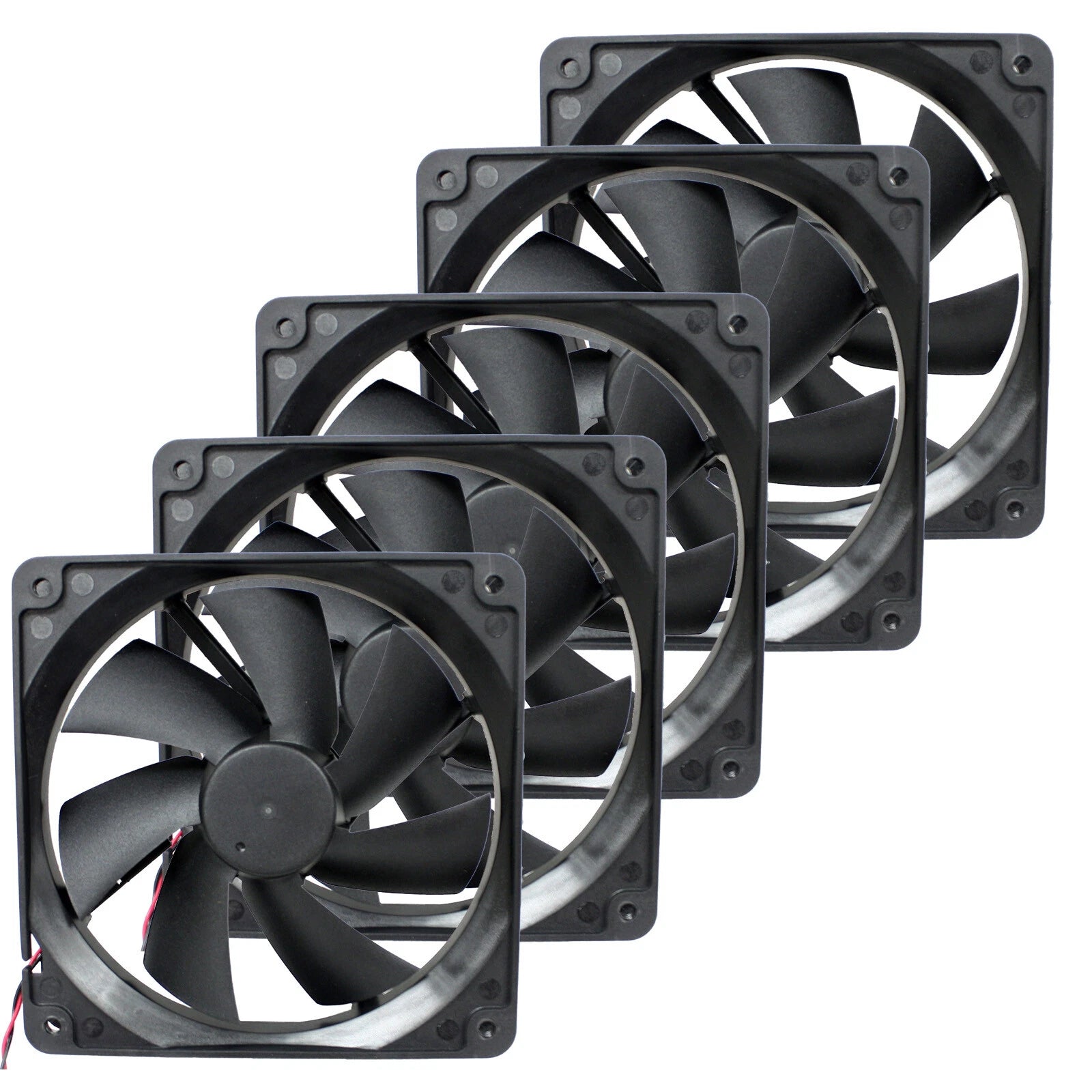 5 Pack 120mm Computer Case Fan Y.s. Tech Dc Brushless Km121225ls 4