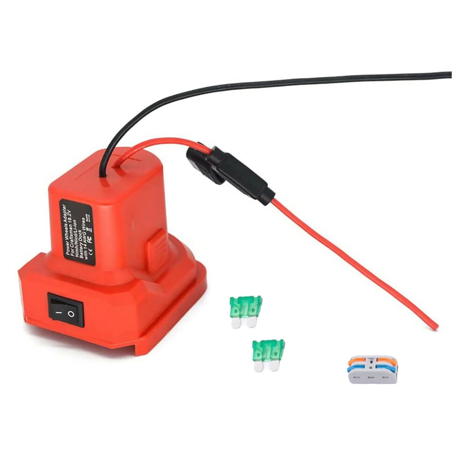 Power Wheels Adapter With Switch And Fuse For Craftsman 19.2V Ni-mh