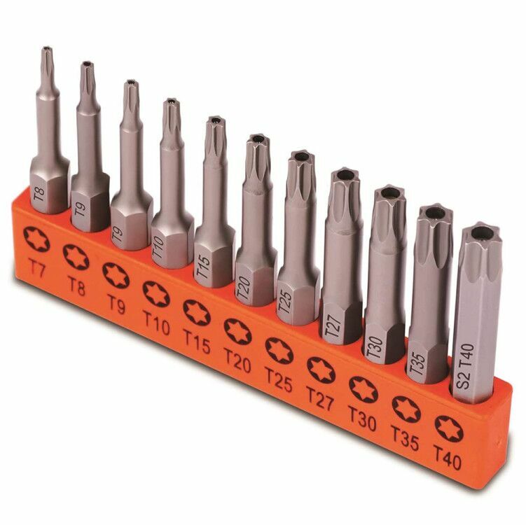 11 Pcs Tamper Resistant Star Bits S2 Steel T7-T40 Security Torx Bit by Unbranded