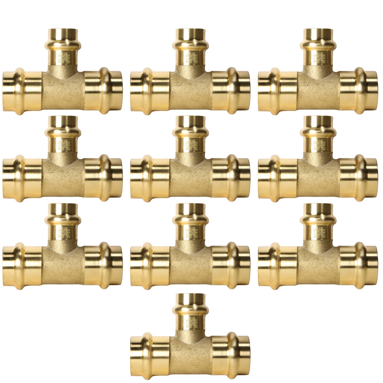 XFITTING 3/4" Press Tee - 10 Pack