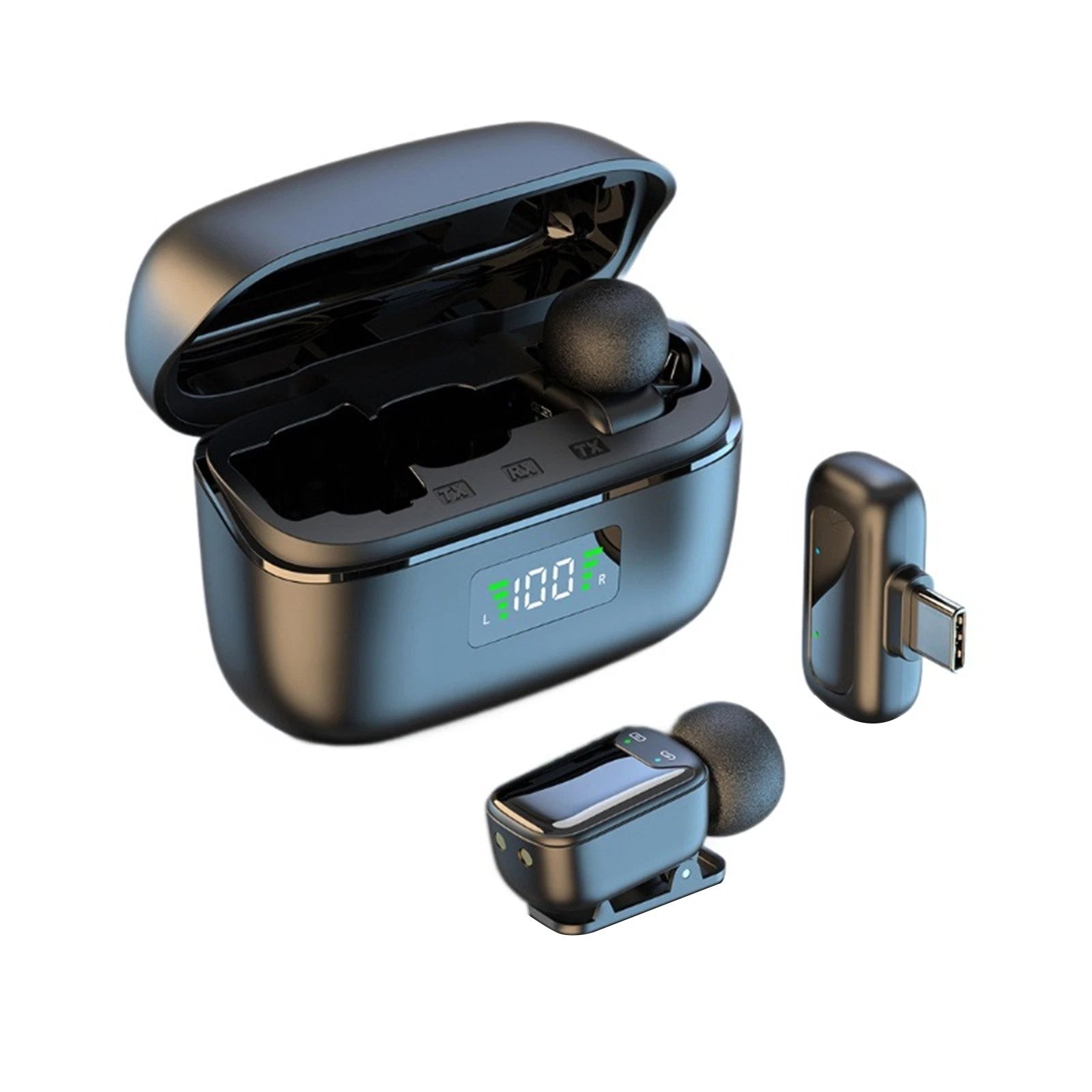 Wireless Lavalier Microphone With Charging Box For Type-c Smartphone
