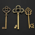 Antique Vintage Old Look Bronze Skeleton Keys Necklace Bracelet Diy