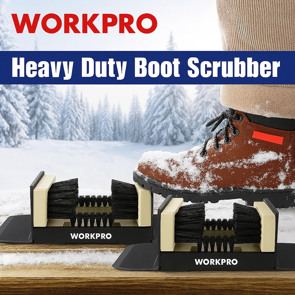 Workpro Boot Brush Scraper Shoe Cleaner Brush Heavy Duty Boot
