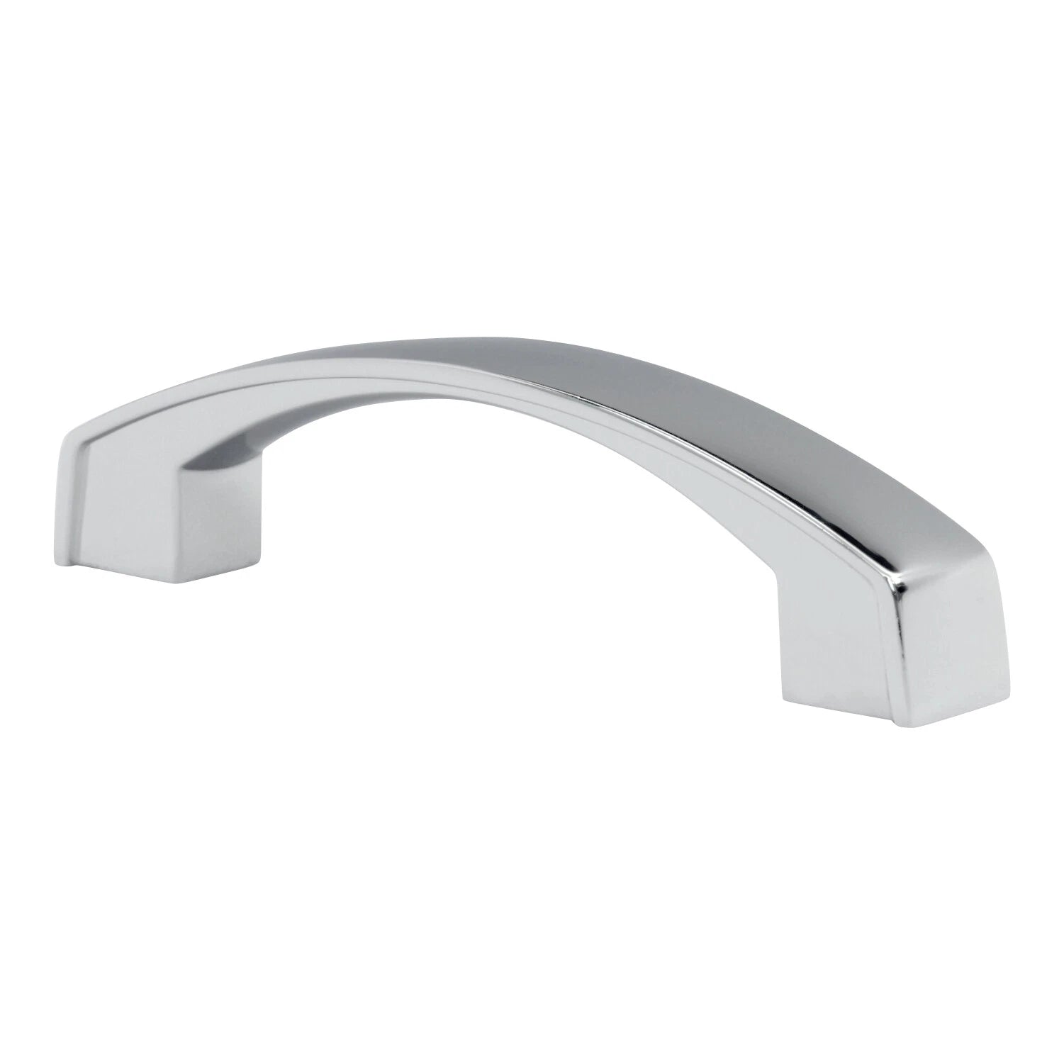 Bow Style 3-3/4" Inch Hole Centers Chrome Cabinet Hardware Handle