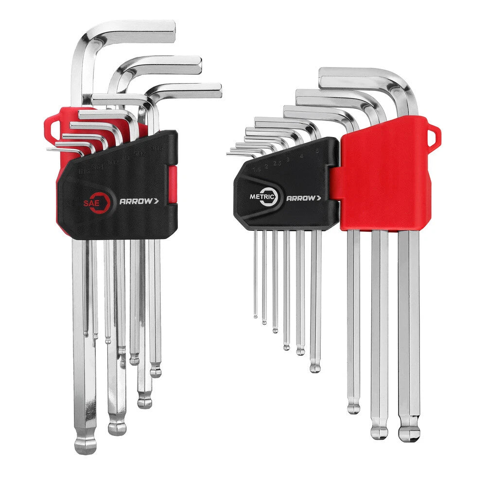 Arrow Allen Wrench Set Ball End Hex Key Set Laser Etched Size Sae &