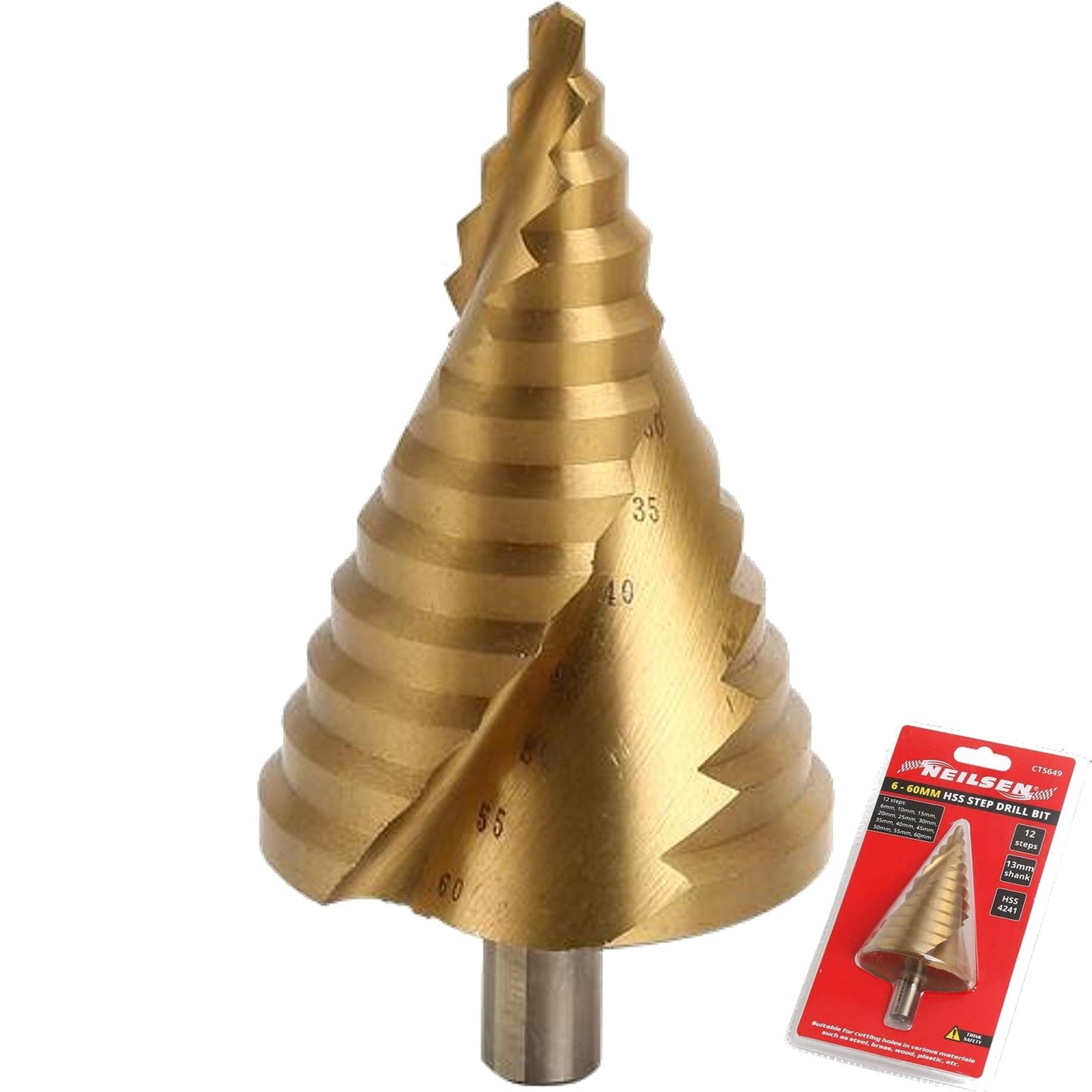 Neilsen Step Drill HSS Steel Titanium Cone Bit by Neilsen