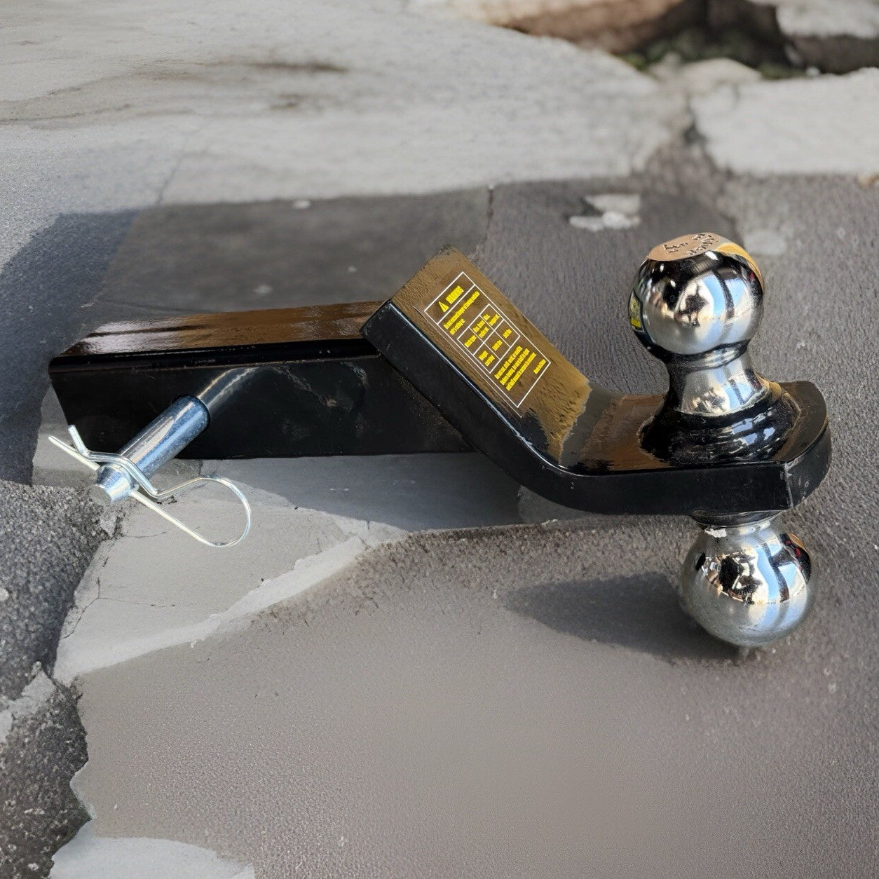 2" Drop 3/4" Raise Ball Towing Mount 1- 7/8" & 2" Dual Trailer Hitch Ball W/pin