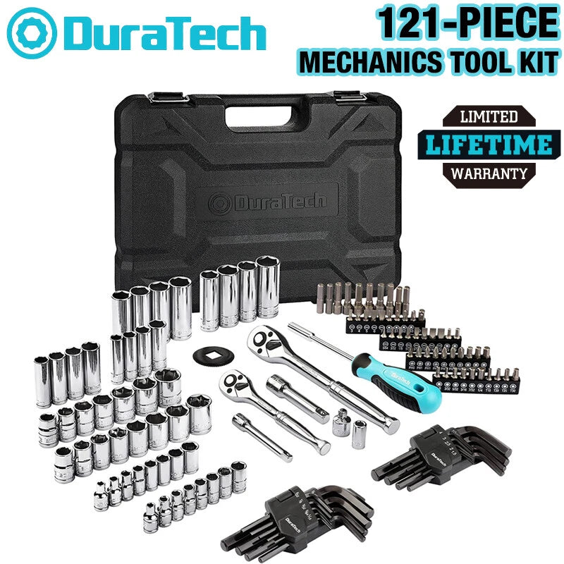 Duratech Mechanics Tool Kits Sae/metric Sockets Set 72-tooth Drive