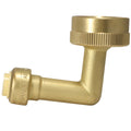 100 Pack XFITTING 1/4" Push Fit x 3/4" GHT Dishwasher Elbow,