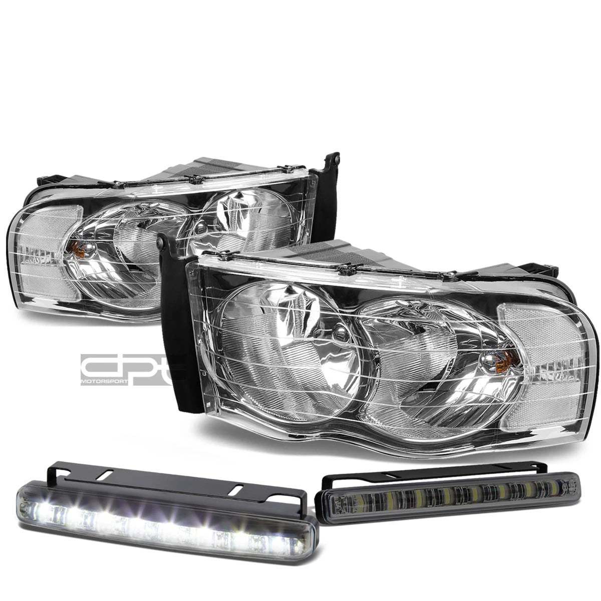 Chrome Housing Clear Lens Headlight+sign<wbr/>al | Built Supply Co