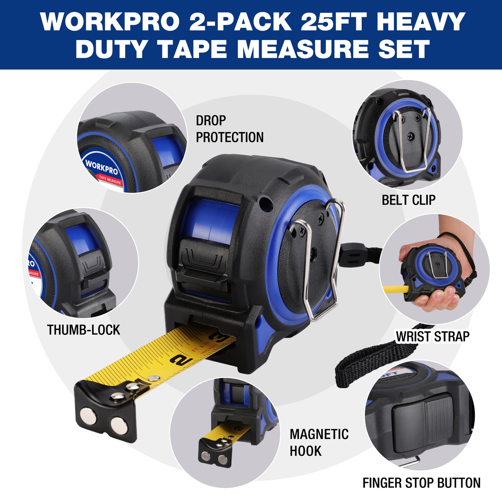 WORKPRO 9-Piece Hex Shank Drill Bit Set 1/16''–3/8'' by WORKPRO