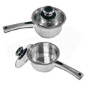 6.5" Stainless Steel Rust Proof Sauce Pan Pot Cookware,2 Qt,3.5"