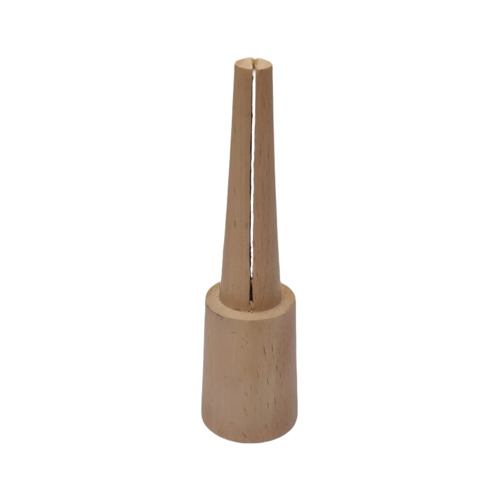 4" Split Wooden Mandrel W/ Slot Taper For Holding Emery Sheets -