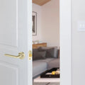 Polished Brass Radius Tubular Latch Set Of 2 Compatible With Knob