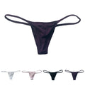 Men's Thin Ice Silk G-string Underwear Bulge Pouch Solid High Elastic