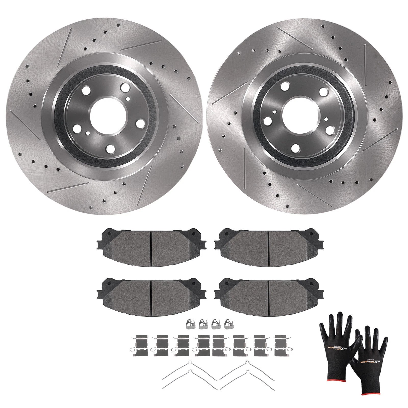 Front Disc Brake Rotors with Pads for Toyota Highlander 2008-2019 Sienna 2011-20