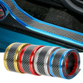 Car Carbon Fiber Rubber Door Sill Protector Edge Guard Strip Sticker