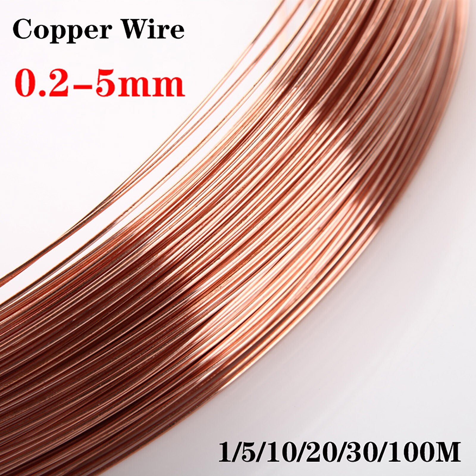 Solid Copper Wire 0.2mm to 5mm Diameter