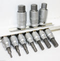 12pc SAE Hex Key Bit Socket Set with Rail Rack by Unbranded