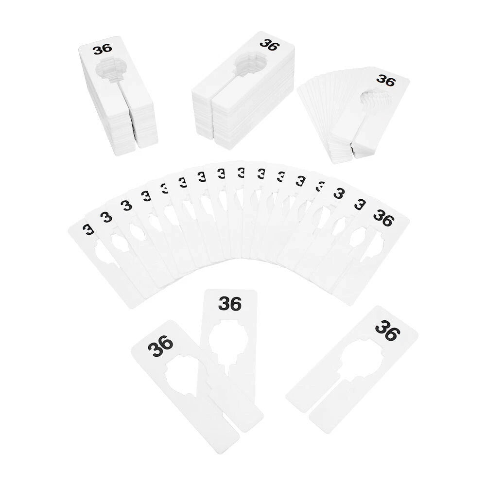 Hangers Retail Clothing 2" X 5" Rectangular Plastic Size 36 Dividers