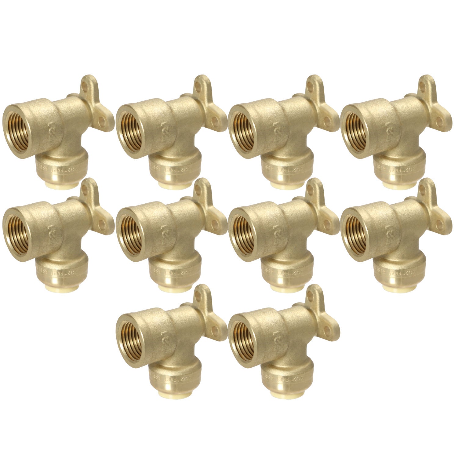 XFITTING 1/2" Push Fit x 1/2" Female NPT Elbow - 10 Pack