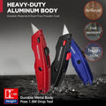 Workpro 3 Pack Premium Utility Knife Retractable All Metal Heavy Duty
