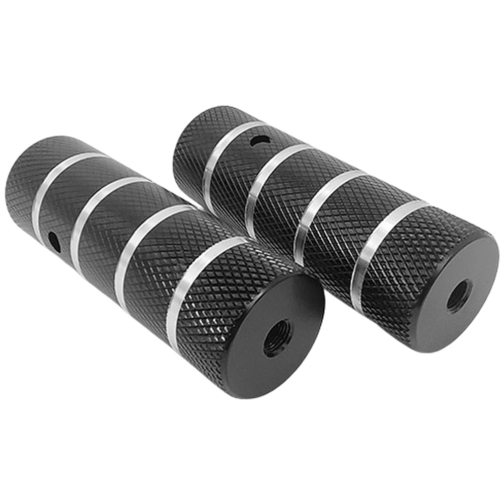 Aluminum Alloy Foot Pegs 38x110mm Black Treadle Rod For Bike And
