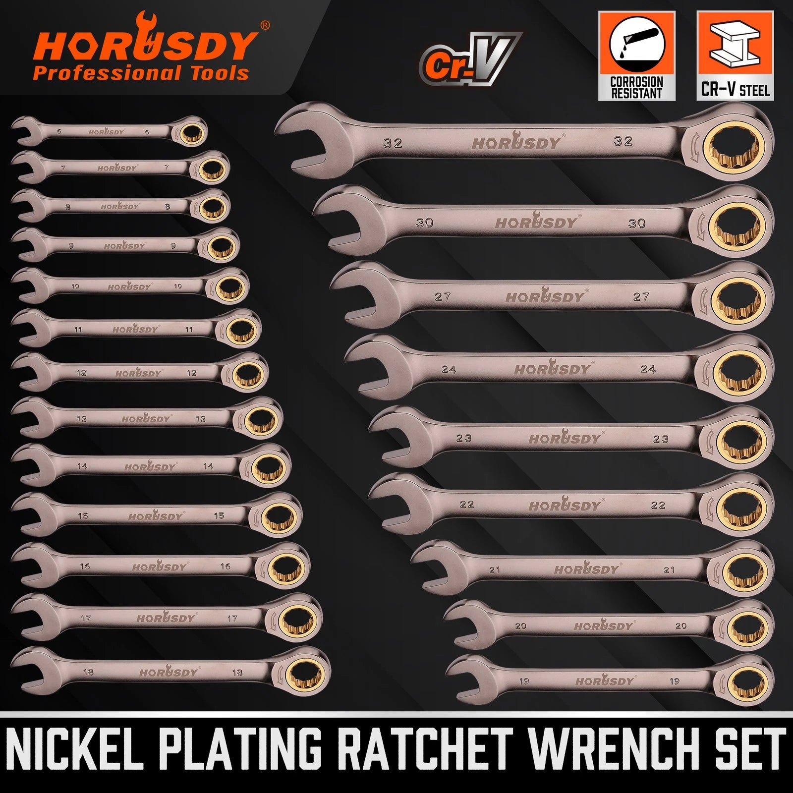Ratchet Wrench Spanner 6-32mm Metric Fixed Head | Built Supply Co