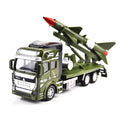1:64 Military Truck Alloy Model With Rocket Missile Souvenir Static
